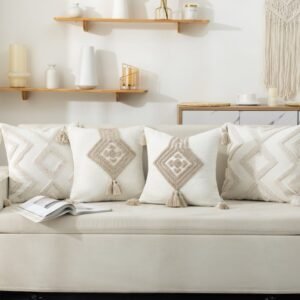 Boho Tasseled Geometric Decorative Cushion Cover